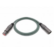 E1-XLR-M-F-0100-10 Кабель микрофонный (балансный), оливковый, 1м, ZZcable