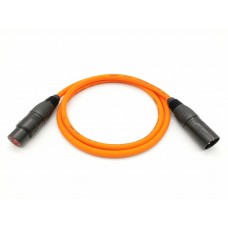 E1-XLR-M-F-0100-3 Кабель микрофонный (балансный), оранжевый, 1м, ZZcable