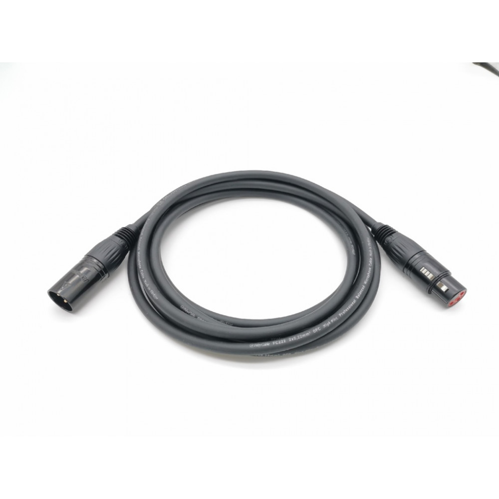 E2-2-XLR-M-F-1500-0 Кабель балансный (микрофонный) XLR-M-F, 15м, ZZcable