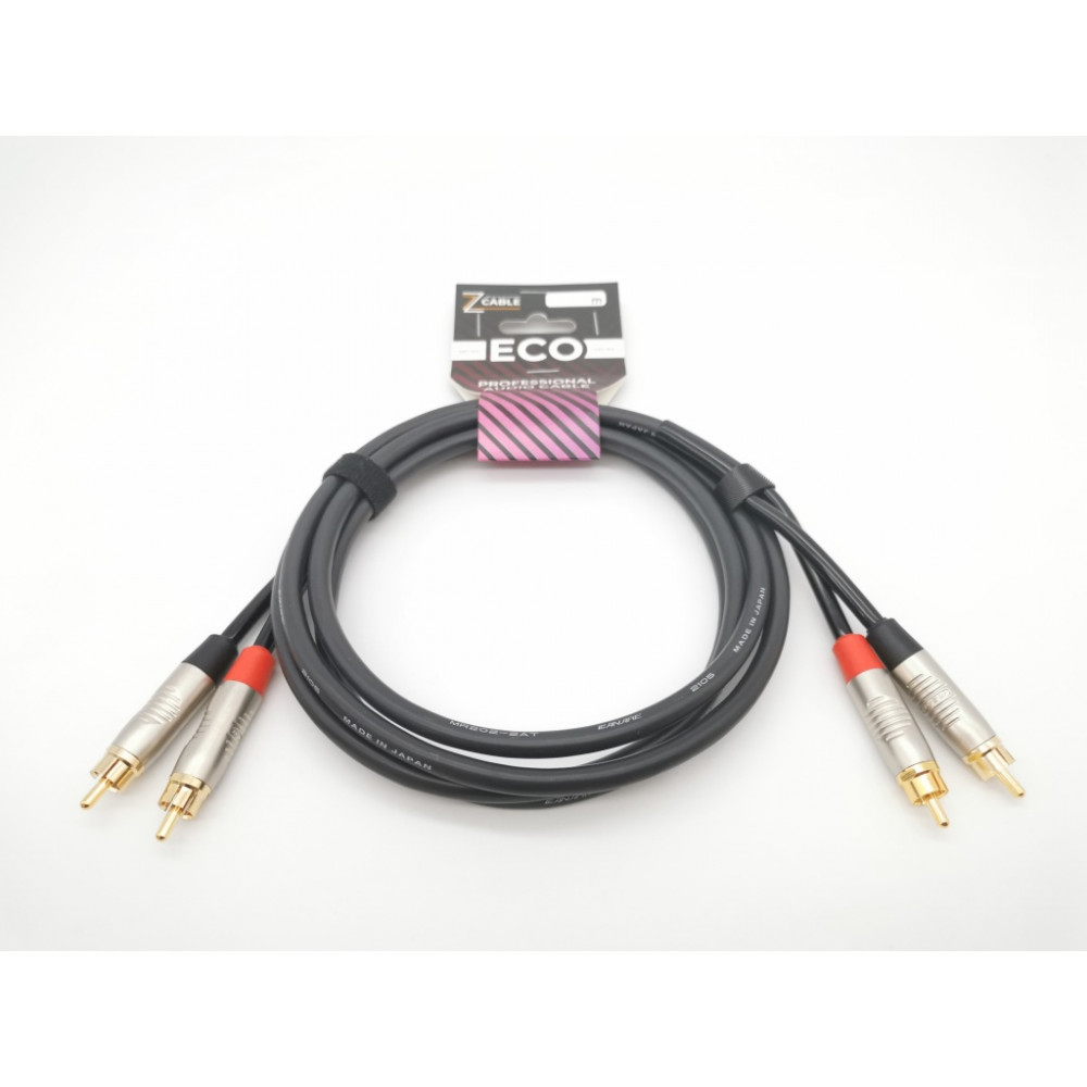 E27-2RCA-2RCA-0200-0 Кабель аудио 2хRCA-2хRCA, 2м, ZZcable