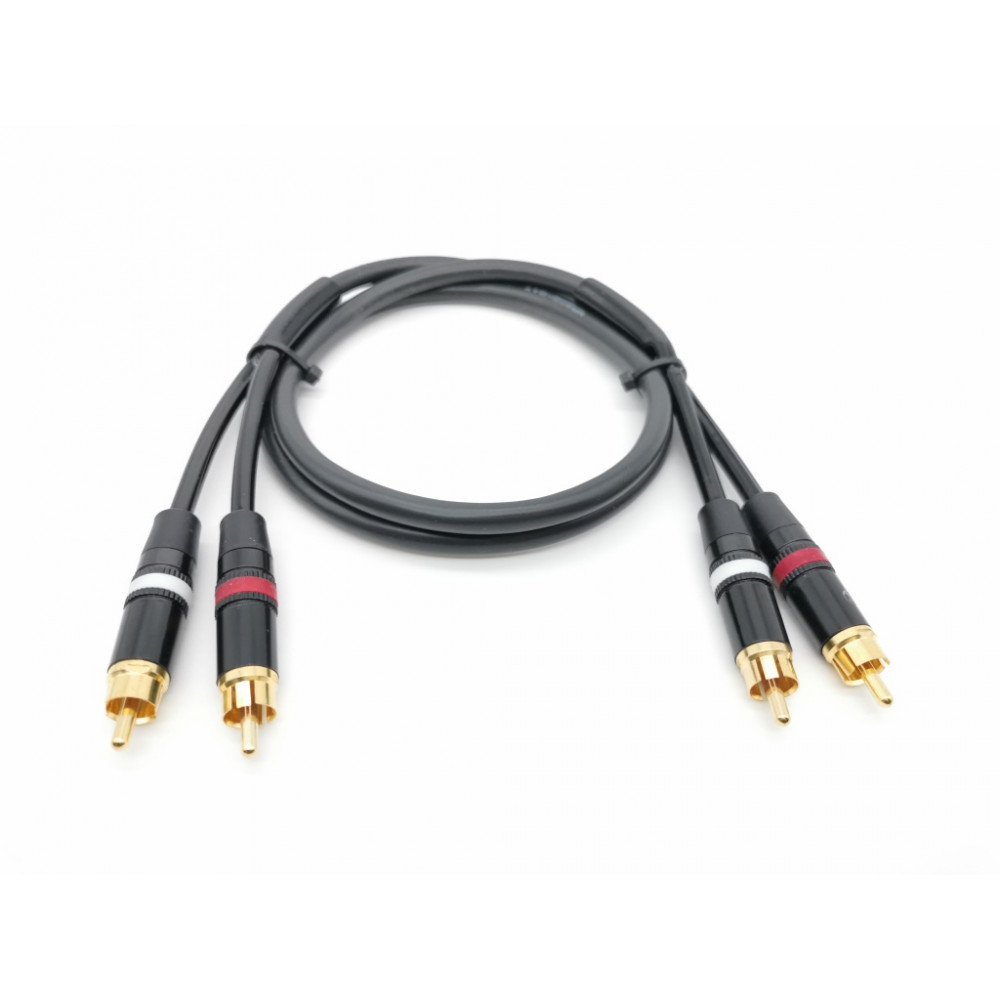E56-2RCA-2RCA-0100-0 Кабель аудио 2хRCA-2хRCA, 1м, ZZcable