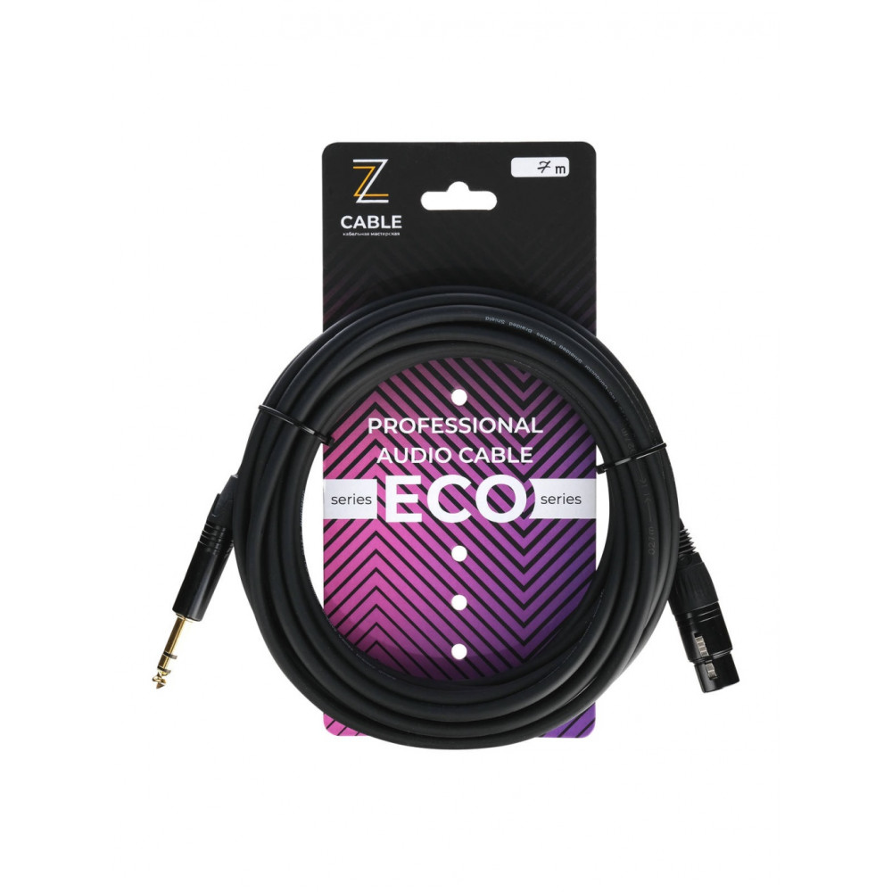 E7-XLR-F-JB-0700-0 Кабель микрофонный XLR-F-JB, 7м, ZZcable
