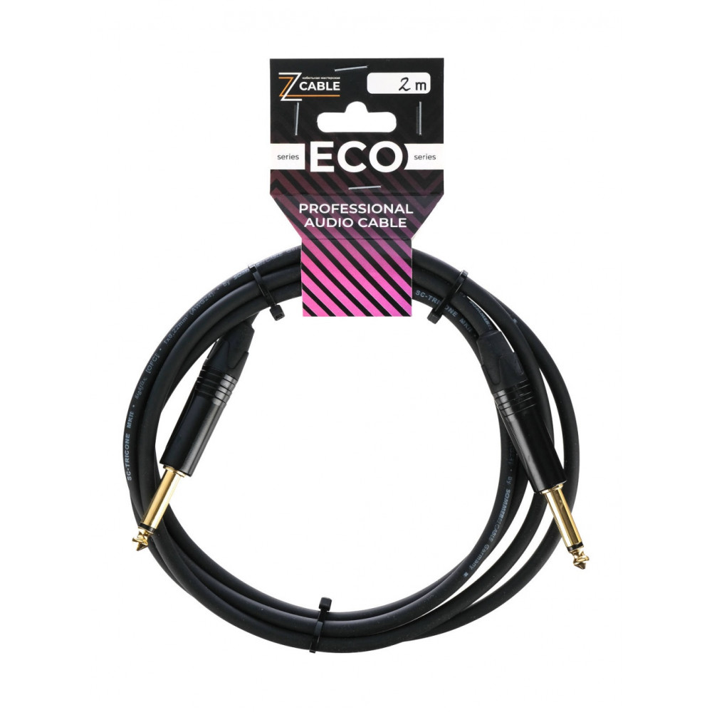 Кабель инструментальный ZZcable E9-J-J-0200-0, 2м