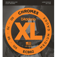 Комплект струн для бас-гитары D'Addario ECB82 Chromes, Medium, 50-105, Long Scale