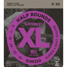 EHR320 Half Round Комплект струн для электрогитары, Super Light, 9-42, D'Addario