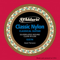 Струны для классической гитары нейлоновые D'Addario EJ27H CLASSIC, Student Hard