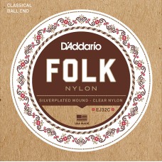 EJ32C Folk Nylon Комплект струн для классической/акустической гитары, нейлон, D'Addario