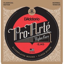 EJ45 PRO ARTE Струны для классической гитары нейлоновые Normal D`Addario