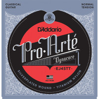 Комплект струн для классической гитары D'Addario EJ45TT ProArte DynaCore, титан, норм. натяжение