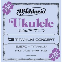 EJ87C Titanium Комплект струн для концертного укулеле, D'Addario