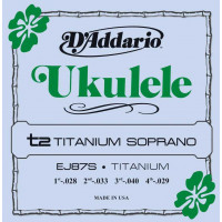Комплект струн для укулеле сопрано D'Addario EJ87S Titanium