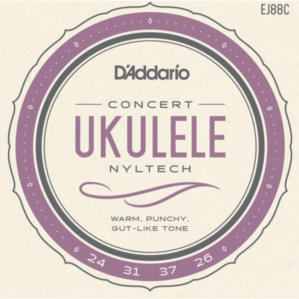 EJ88C Комплект струн для концертного укулеле, D'Addario