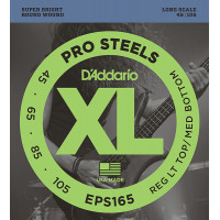 Комплект струн для бас-гитары D'Addario EPS165 ProSteels, Custom Light, 45-105, Long Scale