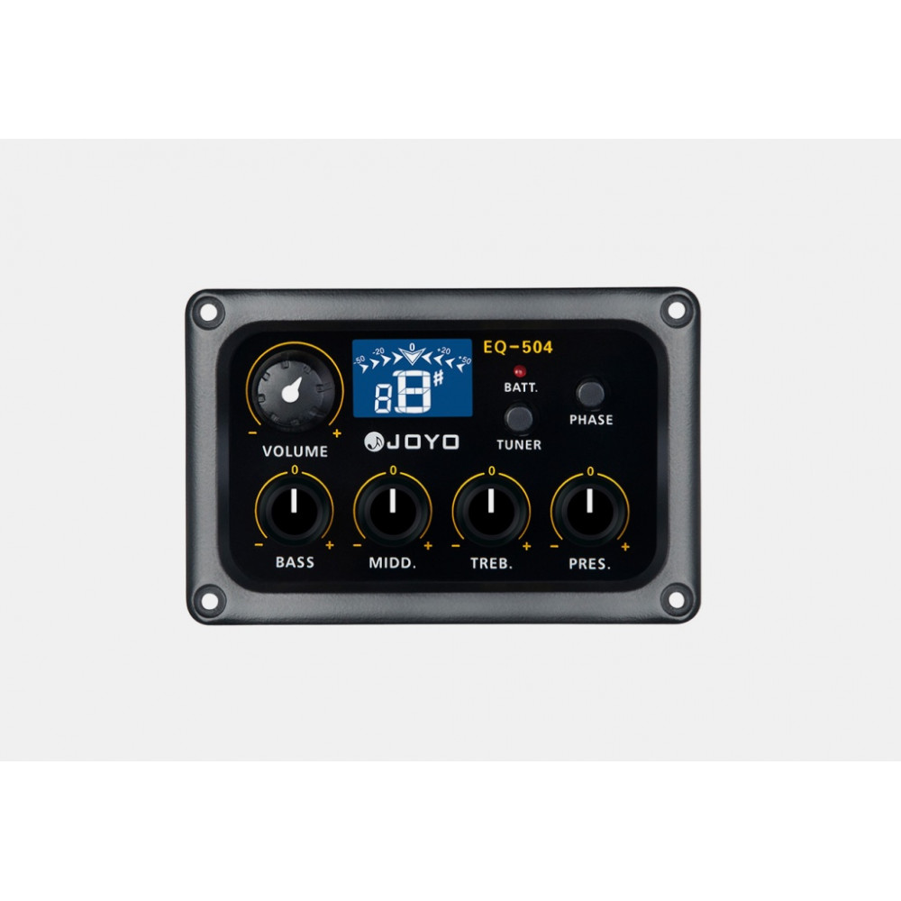 EQ-504-F Звукосниматель для акустических гитар с 4-х полосным эквалайзером и тюнером, Joyo