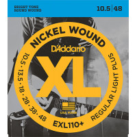 Комплект струн для электрогитары D'Addario EXL110+ Nickel Wound, Regular Light Plus, 10.5-48