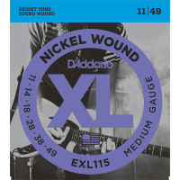 Струны для электрогитары D'Addario EXL115 XL NICKEL WOUND, Blues/Jazz Rock 11-49