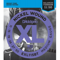 Комплект струн для электрогитары D'Addario EXL115BT Nickel Wound, Medium, 11-50