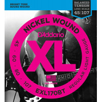 Комплект струн для бас-гитары D'Addario EXL170BT Nickel Wound, Regular Light, .45-107