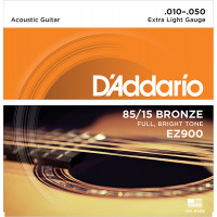 Струны для акустической гитары D'Addario EZ900 AMERICAN BRONZE 85/15, Extra Light 10-50
