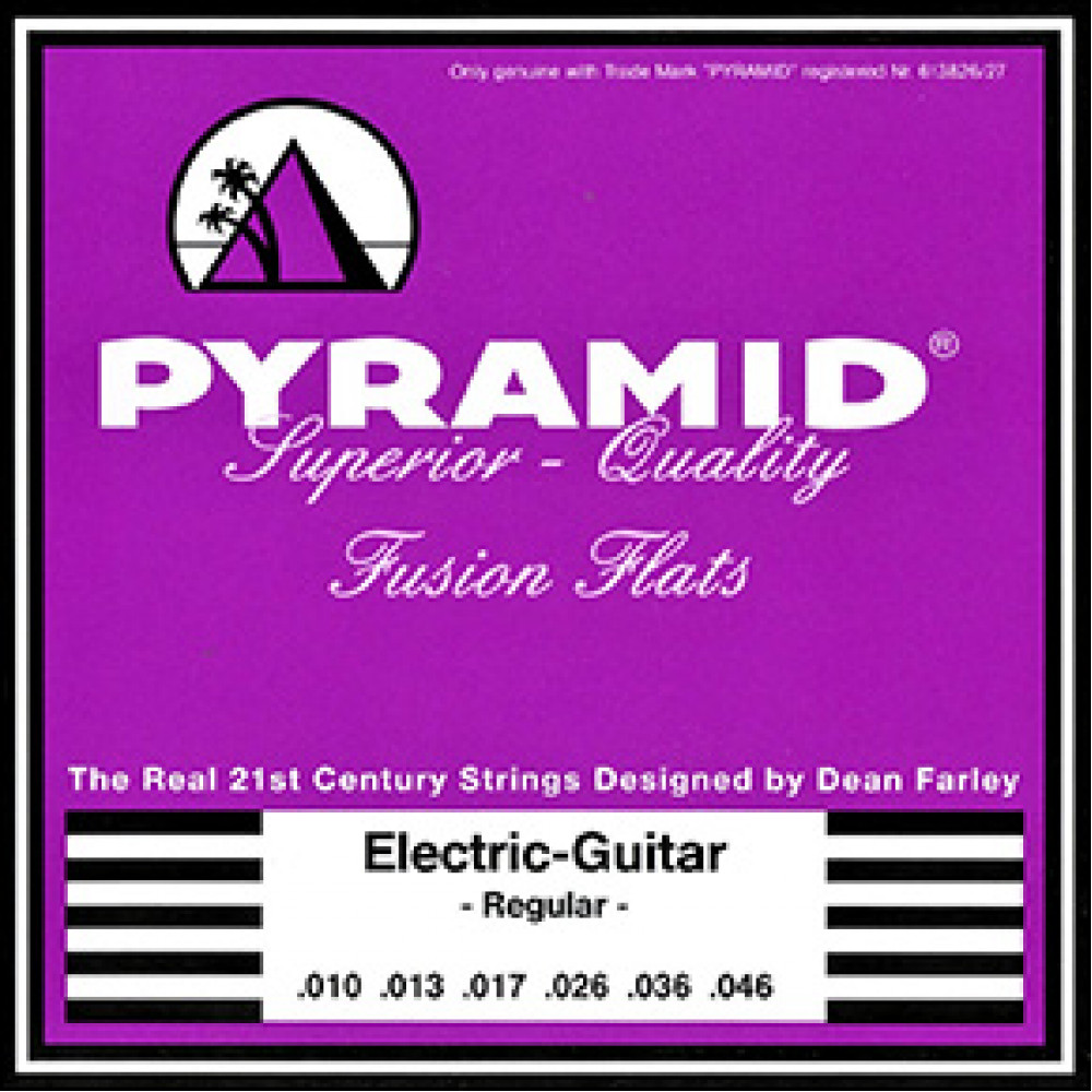FF1252 Fusion Flats Комплект струн для электрогитары, хром-никель, 12-52, Pyramid