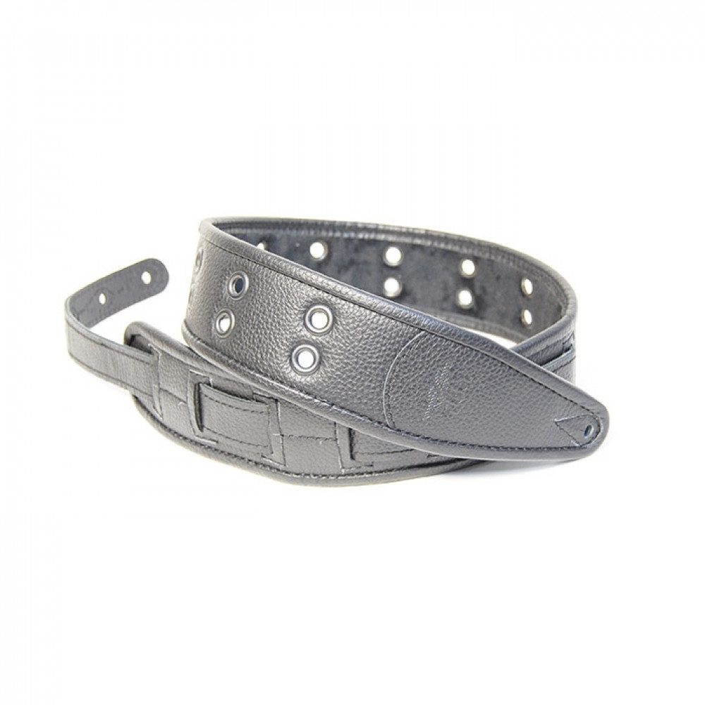 FL7000003CU Leather Custom Ремень для гитары, кожаный, черный, Fidel