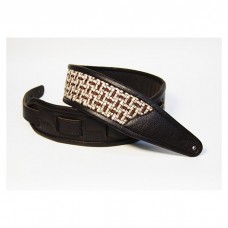 FL70001TCU Leather Custom Textil Ремень для гитары, кожа/текстиль, темно-коричневый, Fidel