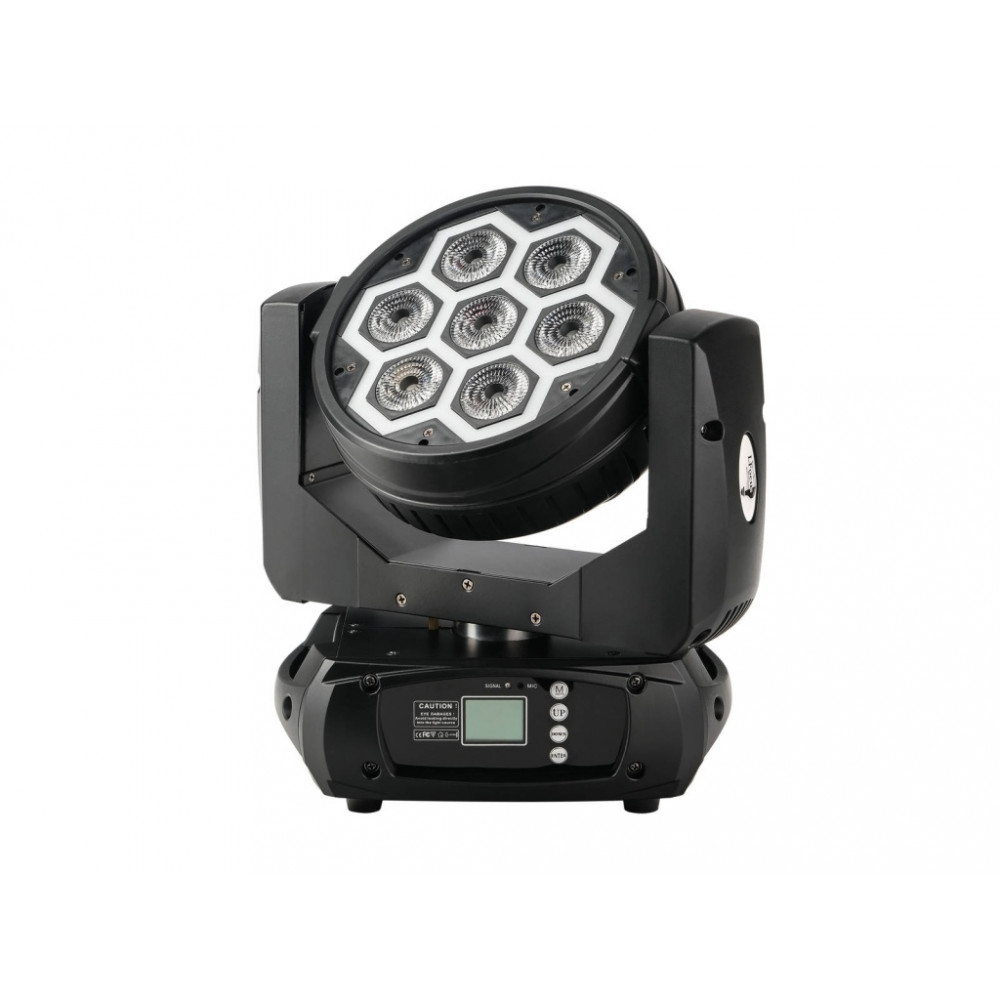 FO-710E Вращающаяся голова Wash, RGBW, LED 7х10Вт+60х0,2Вт, LFocus