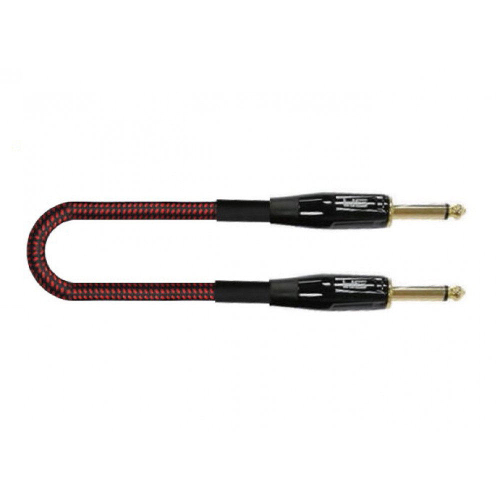 Кабель инструментальный Leem FRS-3(RD/BK), красный/черный, 3м