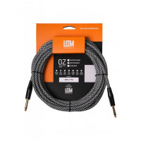 Кабель инструментальный Leem FRS-5(WH/BK), белый/черный, 5м