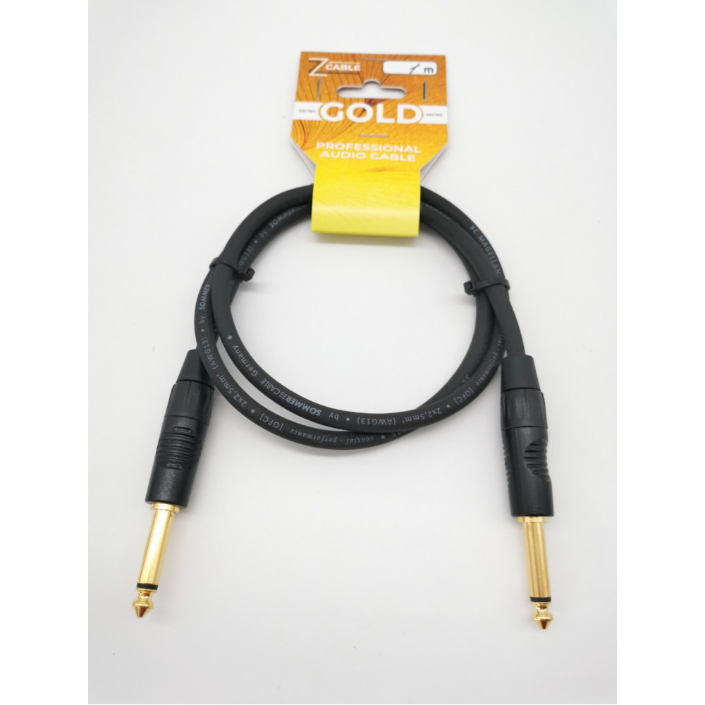 G31-J-J-0100-0 Акустический кабель 6.3мм, 1м, ZZcable