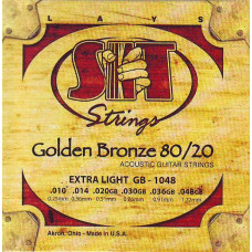 Струны для акустической гитары SIT GB1048 Golden Bronze 80/20, Extra Light, 10-48