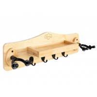 Настенный держатель для гитары (крюк) Guitto GGS-10, двойной, с крючками и полкой