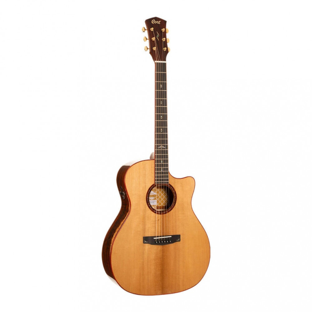 Gold-A10-Cocobolo-WCASE-NAT Gold Series Электро-акустическая гитара, с чехлом, Cort