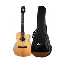 Gold-OC8-NYLON-WCASE-NAT Классическая гитара со звукоснимателем, с вырезом, с чехлом, Cort