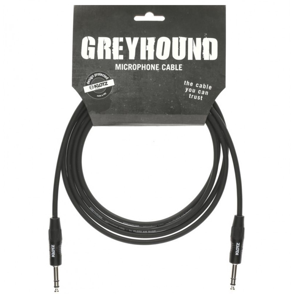 GRG1PP03.0 Greyhound Кабель микрофонный 6.35мм, 3м, Klotz