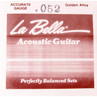 Отдельная струна для акустической гитары La Bella GW052 Golden Alloy, 052, бронза