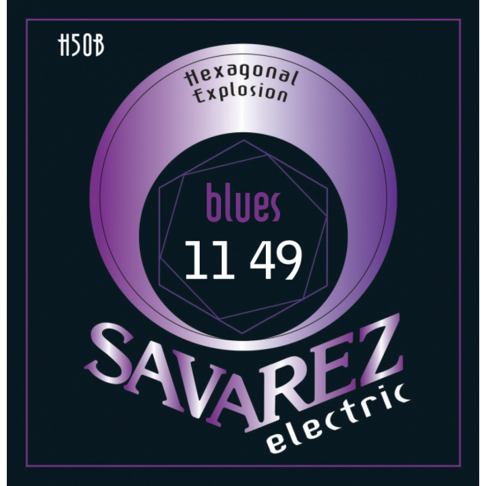 H50B Hexagonal Explosion Комплект струн для электрогитары, никелированные, 11-49, Savarez