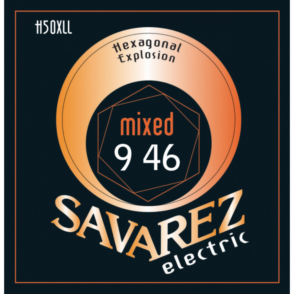 H50XLL Hexagonal Explosion Комплект струн для электрогитары, никелированные, 9-46, Savarez