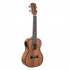 HH-2035E Mahogany Series Укулеле концертный со звукоснимателем, с чехлом, цвет натуральный, Cascha