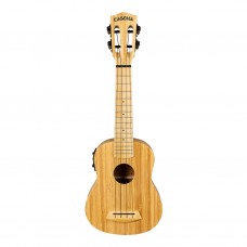 HH-2312E Bamboo Series Укулеле сопрано со звукоснимателем, с чехлом, цвет натуральный, Cascha