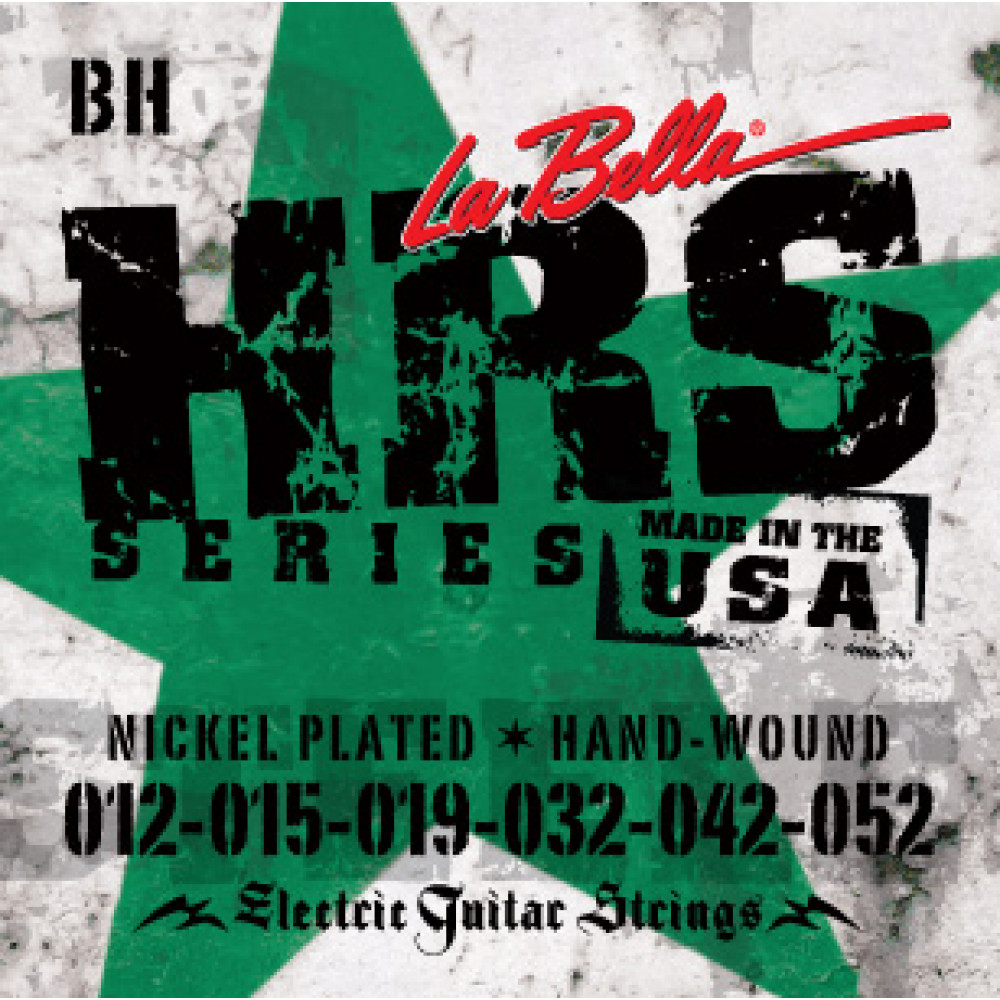 HRS-BH HRS Комплект струн для электрогитары, никелированные, 12-52, La Bella