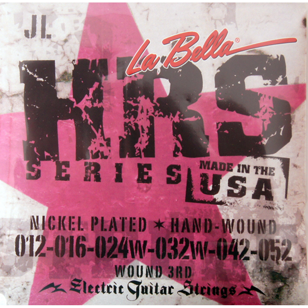 HRS-JL HRS Комплект струн для электрогитары, никелированные, 12-52, La Bella