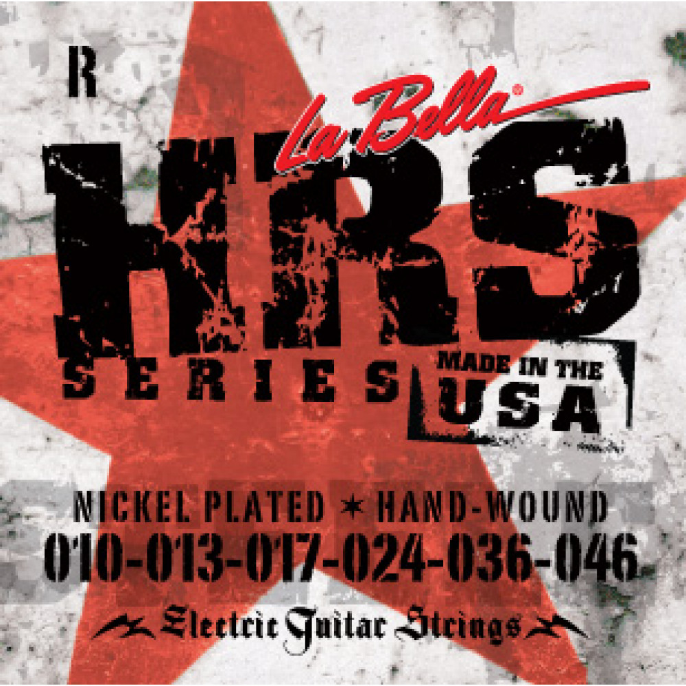 HRS-R HRS Комплект струн для электрогитары, никелированные, 10-46, La Bella