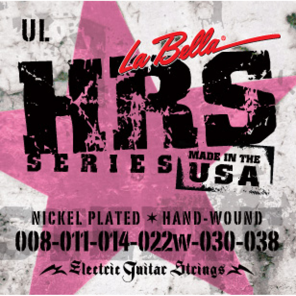 HRS-UL HRS Комплект струн для электрогитары, никелированные, 8-38, La Bella