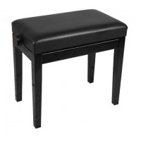 Банкетка Rin HY-DX14-GLOSS-BLACK, черный/черный, искусственная кожа