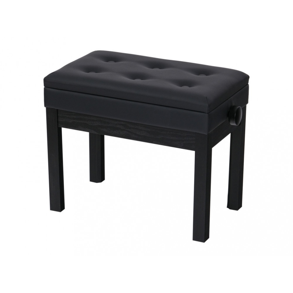 HY-P410-SATIN-BLACK Банкетка, матовый черный, искусственная кожа, Rin