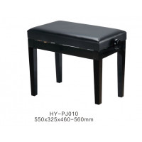 Банкетка Rin HY-PJ010-GLOSS-BLACK, черная, искусственная кожа