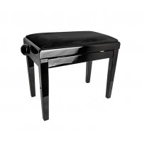Банкетка Rin HY-PJ018B-GLOSS-BLACK, черный/черный, вельвет
