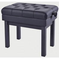Банкетка Rin HY-TM58-SATIN-BLACK, матовый черный, искусственная кожа