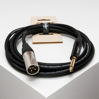 Кабель инструментальный SHNOOR IC124-XMJM-0,3m, XLRM-6.35мм моно, 0.3м